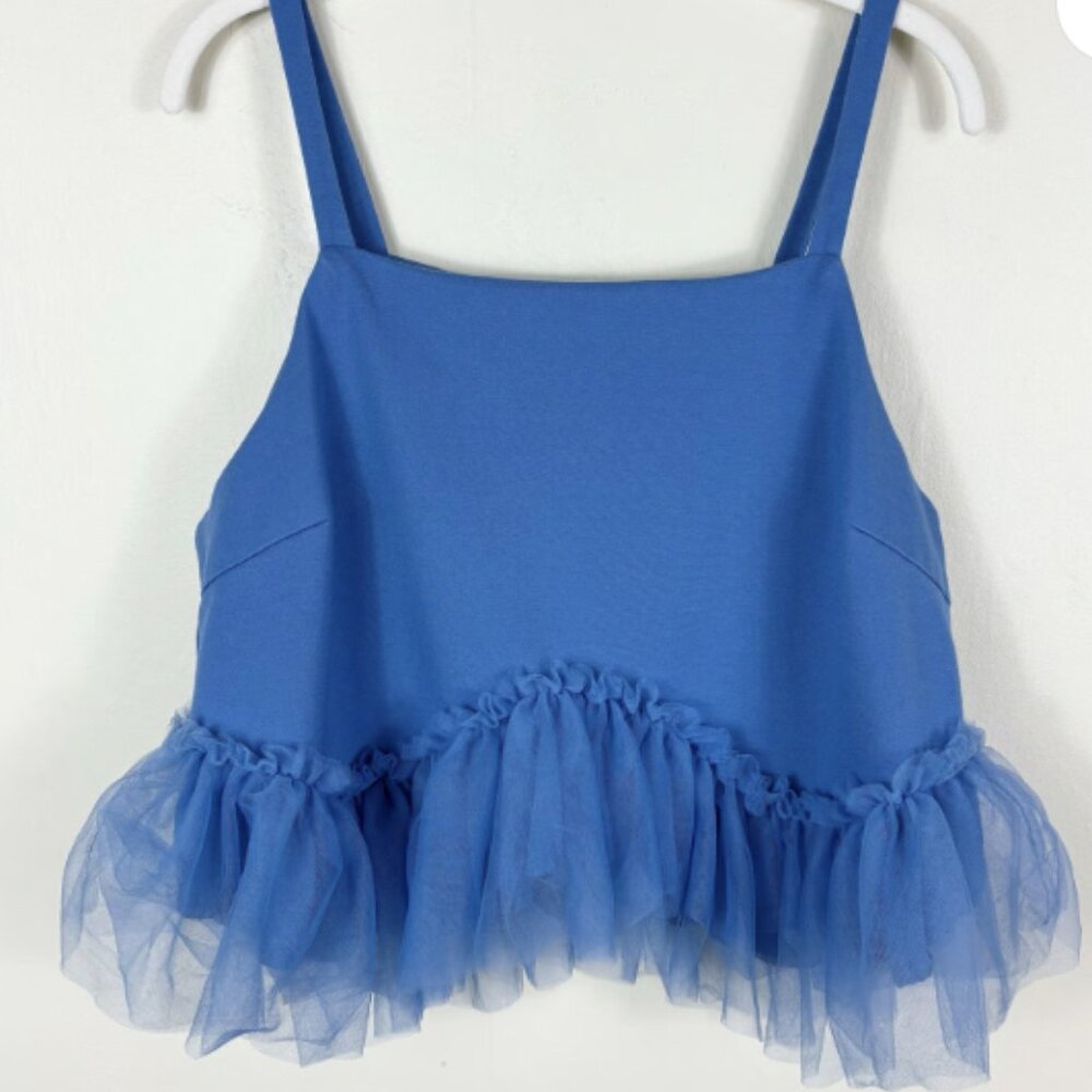 Sunday in Brooklyn Tulle-Hem Ponte Tank (Size S)